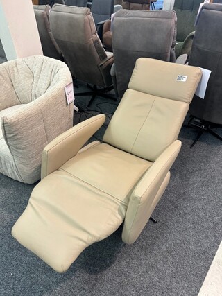 Fauteuil Pim 3 motorig, leer taupe